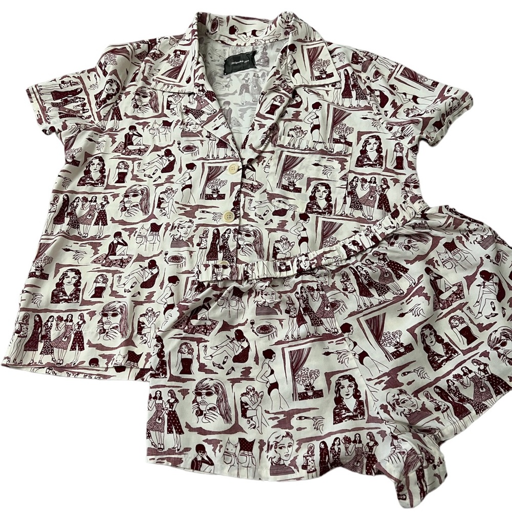 Reformation holiday camp girl print set